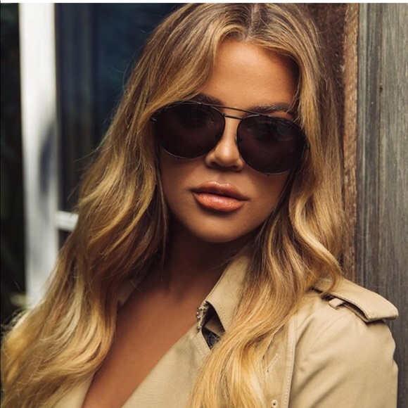 khloe kardashian black sunglasses